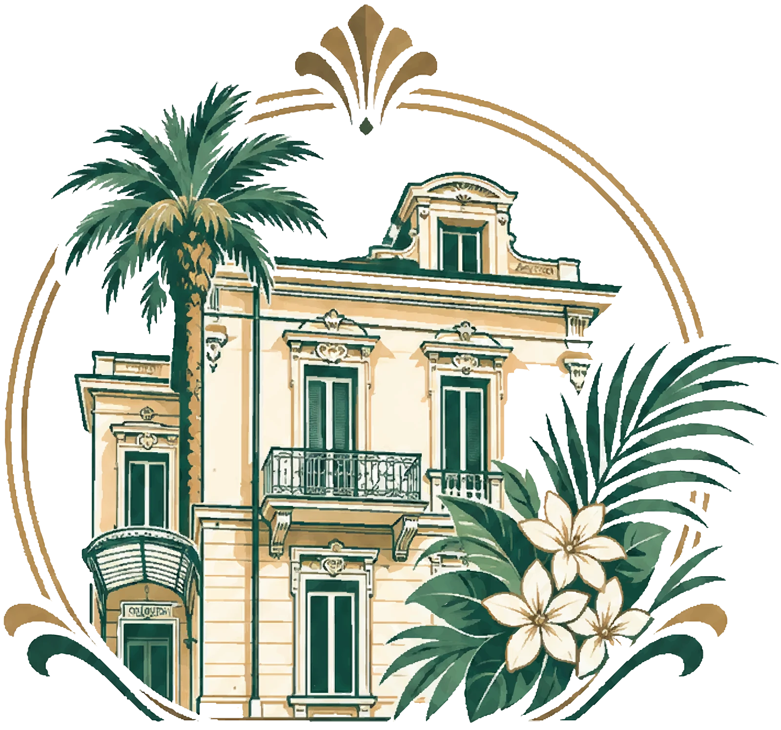Illustrazione della villa liberty